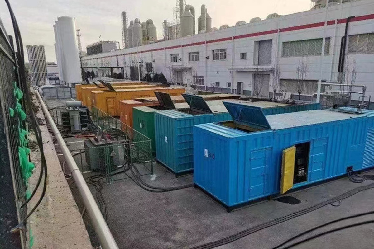 科尔沁发电机租赁施工现场